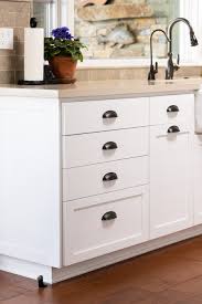 Here simply follow the rule of thirds. Choosing The Perfect Kitchen Cabinet Hardware Sligh Cabinets Inc