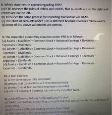 Solved 8 Which Statement Is Correct Regarding Ifrs A