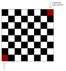 I made a simple abstract puzzle using cardboard and paint. Puzzle 25 Chessboard And Dominos Geeksforgeeks
