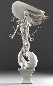 アビゲイル作ってみました 再臨2段目が好きです fgo アビゲイル zbrush fatego plaster sculpture sculpture art art