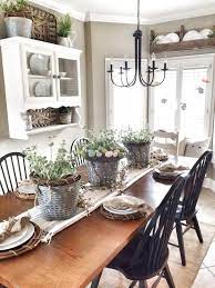 20 Stunning Farmhouse Spring Decorating Ideas Rustic Dining Room Table Decor Farmhouse Dining Rooms Decor Rustic Dining Room Table