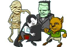 Resultado de imagen de gif de de monstruos de terror