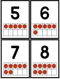 Numbers Flashcards Ten Frame Ten Frame Kindergarten Math Ten Frames Flashcards