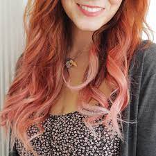 2 184 Likes 33 Comments Katie Shelton Skunkboy On Instagram I Wrote A Blog Post About Hair Colors Today Peach Hair Brown Ombre Hair Pinkish Red Hair