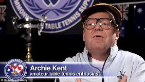 Justin Bieber goes up against Hamish Blake's father in a mock table tennis  competition