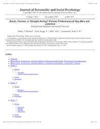 That's a big part of your feminine image! Pdf Butch Femme Or Straight Acting Partner Preferences Of Gay Men And Lesbians Journal Of Personality And Social Psychology 73 960 973
