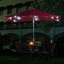 Rectangle patio outdoor dining table acacia wood tabletop w/2'' umbrella hole $ 295 95. Best Rectangular Patio Umbrella With Solar Lights 5 Top Rectangular Solar Umbrellas Outsidemodern