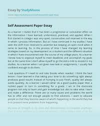 Documenting your achievements and outlining your core strengths and weaknesses allows you to identify areas for professional growth and gain insights through feedback from your. Self Assessment Paper Free Essay Example