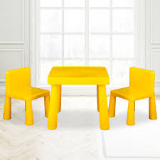 Be it storage tables to plastic chairs, find just the furniture to blend with the decor in your kids' room. Kids Table Chair Play Furniture Set Plastic Fountain Activity Dining Chairs Yellow