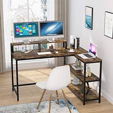 Limit the range you see by colour, by price or select a specific retailer. Buy Aousthop L Shaped Computer Desk 51 Small Corner Desk With Storage Study Writing Table With Monitor Stand Riser For Home Office Small Space Rustic Brown Online In Germany B08zybdj69