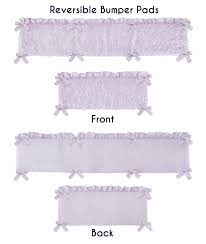 Crib sheet, dust ruffle, quilt, pillow and vertical bumpers simplicity 1384 uncut sewing pattern 2014. Rose Lavender Collection Crib Bumper Pad
