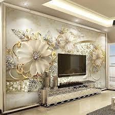 European Style 3d Relief Flowers Pattern Jewelry Photo Murals Wallpaper Living Room Hotel Luxury Background Wall Painting Decor Fabric Textile Wallcoverings Custom Photo Wallpaper Mural Wallpaper Wall Wallpaper