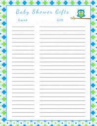 How to play baby shower word scramble: Free Printable Baby Shower Gift List Template
