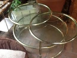 Vtg Hollywood Regency 3 Tier Round Swivel Glass Coffee Table Mid Century Modern In 2020 Mid Century Coffee Table Glass Coffee Table Mid Century Modern Coffee Table