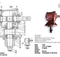 GEARBOX 401-0170 (250372), Ratio 1:1.46, 1 3/8 6A Spline Input, 15 Spline  Output