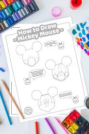 How to draw mickey and minnie kissing. Fun Simple How To Draw Mickey Mouse Tutorial