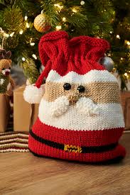Find images of christmas pattern. Santa Gift Bag Knit Christmas Knitting Patterns Knitted Christmas Decorations Knitted Christmas Stockings
