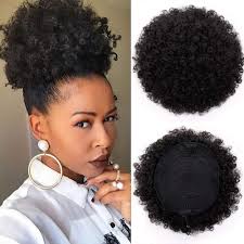 A simple ponytail hairstyle can be designed in a couple of minutes and that is why it so popular among women with long hair. Amazon Com Aisi Queens Synthetic Curly Puff Drawstring Ponytail Faux Buns Short Kinky Curly Hair Ponytail Hair Extension Updo Wrap Kanekalon Fiber Wig Large Size Medium 1b Beauty