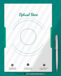 3 Optical Store Letterhead Free Psd Template In 2020 Letterhead Create Letterhead Letterhead Sample
