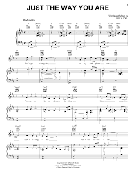 billy joel just the way you are sheet music notes chords download printable piano solo sku 164328