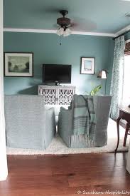 Maybe you would like to learn more about one of these? Moody Blue Sitting Room With Picture Frame Molding Southern Hospitality