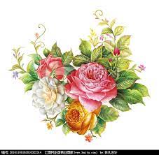 西洋花手绘手绘油墨花 flowers floral wreath stock images