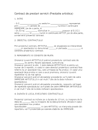 In aceste preturi sunt indicate toate taxele si servicii pentru eliberarea actelor. Contract De Prestari Servicii Artistice