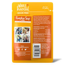 wholehearted pumpkin soup puree dog meal topper 2 8 oz