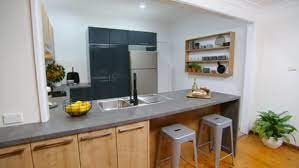 Is used on the walls and the cabinet doors, while vivid white highlights the doors and trims. Tara Gives An Old Kitchen A Fresh New Look Budget Kitchen Makeover Kitchen On A Budget Kitchen Makeover
