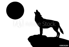 Stamm heulender wolf is feeling wonderful at groepsaccommodatie watersportcentrum tjeukemeer. Heulender Wolf Silhouette Landschaft Tiere Wald Stock Vector Adobe Stock