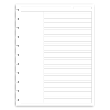 letter margin ruled sheets eleven discs