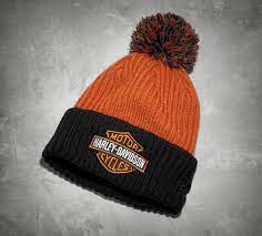 Knit Hat With Pom Knit Hat For Men Knitted Hats Harley Davidson