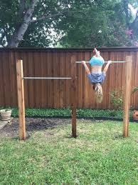 Build the braces for the bottom supports from 2×4 lumber. Backyard Jungle Gym Bars Without Concrete House Homemade