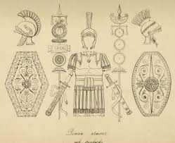 Elements Of The Roman Military Equipment Drawings From Costume Of The Ancients Vol 2 By Thomas Hope 1875 Ancient Rome Rome History Ancient War