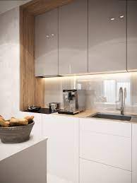 Light Cream Interior Design Of Comfortable Apartments In Warsaw Simple Kitchen Design Kitchen Room Design Kitchen Furniture Design