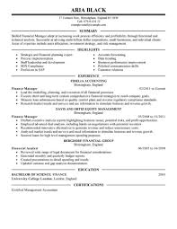 Planning & zoning manager date: Best Finance Manager Resume Example Livecareer