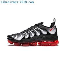 2018 Nike Air Vapormax Plus Mens Sneakers Red Shark Tooth Sneakers Men Women Sport Sneakers Black Nike Shoes