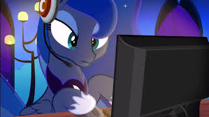 2157827 - safe, artist:yudhaikeledai, character:princess luna,  species:alicorn, species:pony, animated, computer, computer mouse, cute,  emotional spectrum, excited, expressions, female, gamer, gamer luna, gif,  happy, headset, hoof shoes, lunabetes ...