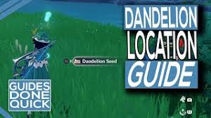 Where To Get Dandelion Seeds In Genshin Impact Youtube