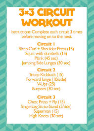 3x3 Circuit Workout Workouts Healthy Exercise Gym