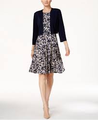 Jessica Howard Printed A Line Dress And Bolero Jacket Dresses Women Macy S A Line Dress Dresses Review Dresses