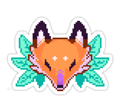 Pixel Fox Sticker By Carbatine In 2020 Pixel Art Pixel Tattoo Art