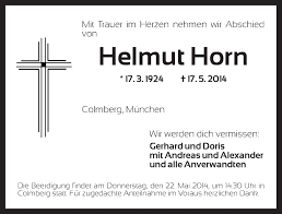 Traueranzeigen von Helmut Horn