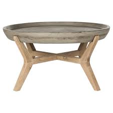 Wynn Round Coffee Table Dark Gray Safavieh With Images Outdoor Coffee Tables Coffee Table Coffee Table Wood