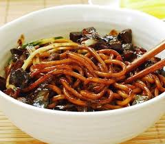 Jjajangmyun Black Bean Noodles Food Recipes Black Bean Noodles Easy Japanese Recipes Asian Noodle Dishes