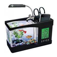 Jual soliter aquarium mini ikan hias cupang betta sp 14x25x18 cm jakarta barat dejaminshop tokopedia. Usb Desktop Aquarium Mini Fish Tank With Running Water Akuarium Mini With Lcd Display Shopee Indonesia