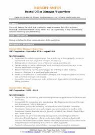 Office manager resume writing tips. Dental Office Manager Resume Samples Qwikresume