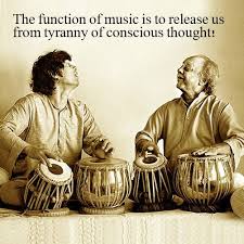 The Function Of Music Is To Release Us From Tyranny Of Conscious Thought In Photo Ustad Allah Rakha Zaki Indian Music India Art Hindustani Classical Music
