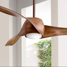 The artemis fan xl by minka aire is the big brother of our original artemis, with its distinct profile is captured by the five flying vanes that encase the fan housing, creating a true design statement. 58 Artemis Distressed Koa Led Smart Ceiling Fan 84c79 Lamps Plus