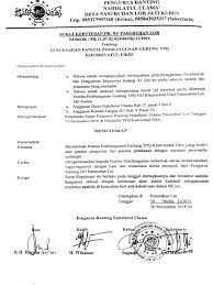 Mempersiapkan renovasi dan pengembangan masjid (pelebaran serambi depan masjid, halaman, penataan parkir kendaraan, penghijauan dan taman masjid) 3. Sk Panitia Pembangunan Gedung Sekolah